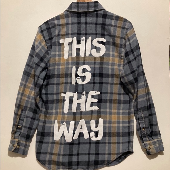 cakeworthy Other - Star Wars Cakeworthy Gray Plaid Flannel, Yoda, Mandalorian Merch , Unisex Medium